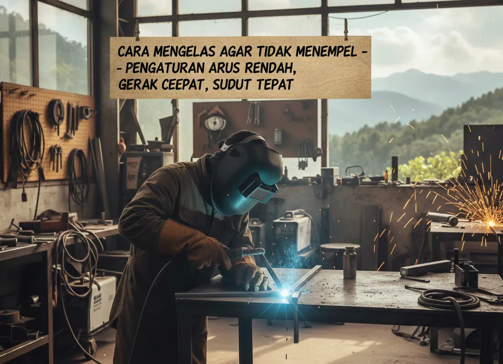 cara mengelas agar tidak menempel